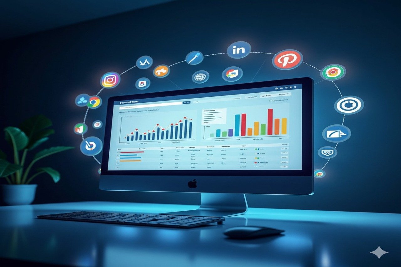 Performance analytics and digital marketing reporting by Growvinup